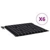 vidaXL Istuintyynyt 6 kpl musta ruutukuvio 50x50x3 cm kangas