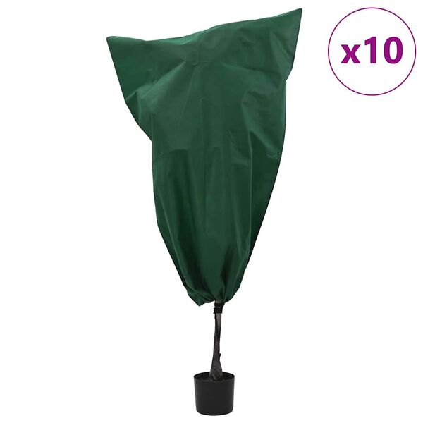 vidaXL Pakkassuoja kasviryhmille Muut 10 pcs Vihre&auml; 0,8 x 1,2 m