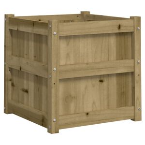 vidaXL Puutarhan kukkalaatikko 50x50x50 cm kyll&auml;stetty m&auml;nty