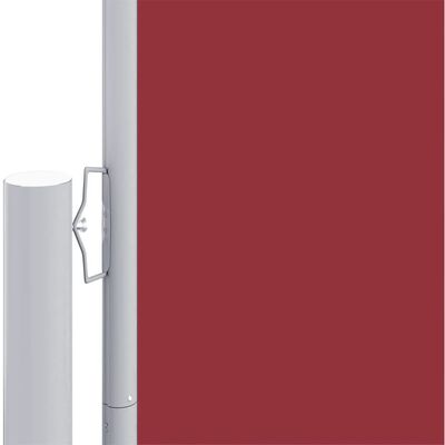 vidaXL Sisäänvedettävä sivumarkiisi punainen 180x1200 cm