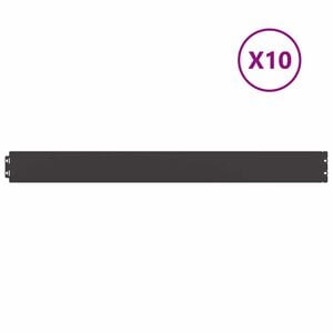 vidaXL Nurmikon reunalistat 10 kpl musta 10x103cm kylm&auml;valssattu ter&auml;s