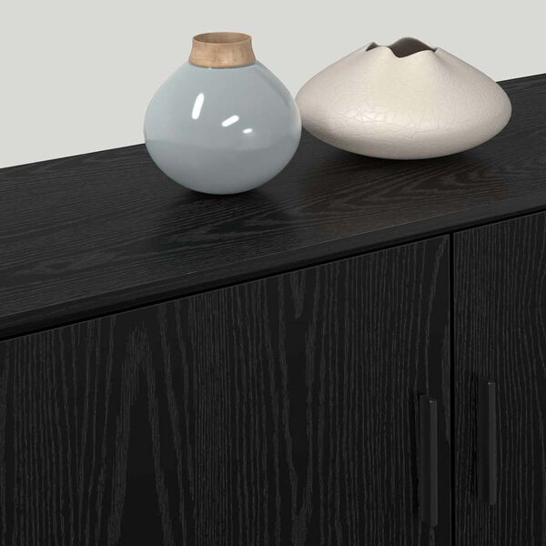 vidaXL Sein&auml;lle kiinnitett&auml;v&auml; TV-kaappisarja 3 pcs Musta tammi.