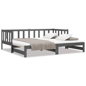 vidaXL Sohvas&auml;nky ulosvedett&auml;v&auml; harmaa 2x (90x190) cm t&auml;ysi m&auml;nty