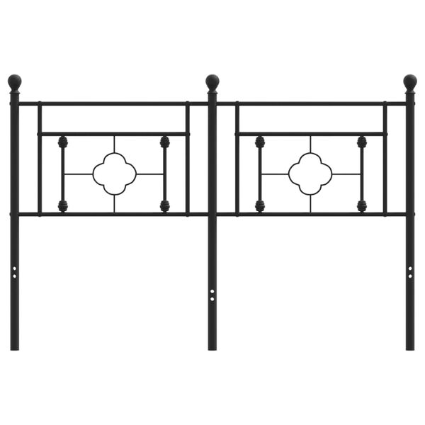 vidaXL Metallinen vaihtop&auml;&auml;ty musta 140 cm