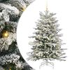 vidaXL Salkomallinen tekoinen joulukuusi Valkoinen 150 cm PE ja PVC