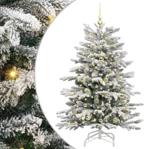 vidaXL Salkomallinen tekoinen joulukuusi Valkoinen 150 cm PE ja PVC
