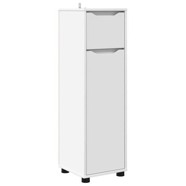 vidaXL Kylpyhuonekaappi Valkoinen 30,5 x 30 x 101 cm Tekninen puu