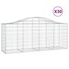 vidaXL Kaarevat kivikorit 30 kpl 200x50x80/100 cm galvanoitu rauta