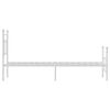 vidaXL Metallinen sängynrunko päädyillä valkoinen 80x200 cm