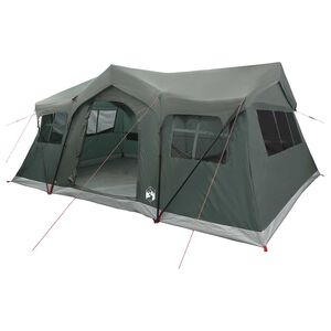 vidaXL Perhe Teltta 487 x 340 x 216 cm Armivihre&auml; Polyesteri ja ter&auml;s