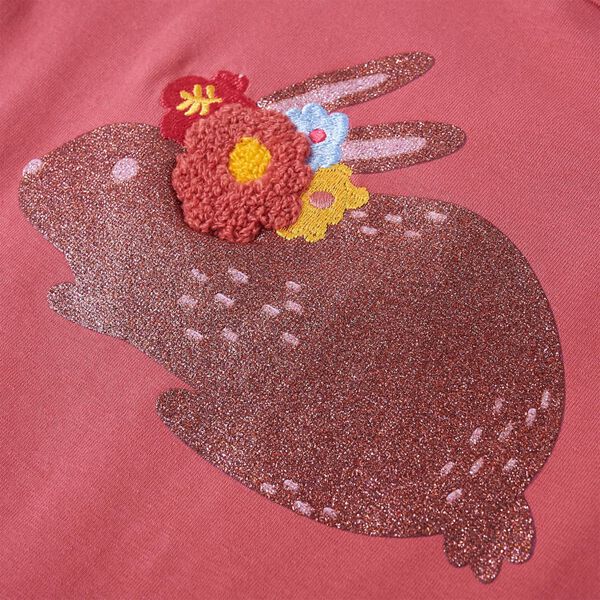 Lasten pitkähihainen T-paita vanha roosa 92