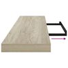 vidaXL Kelluvat sein&auml;hyllyt 4 kpl tammi 120x23,5x3,8 cm MDF