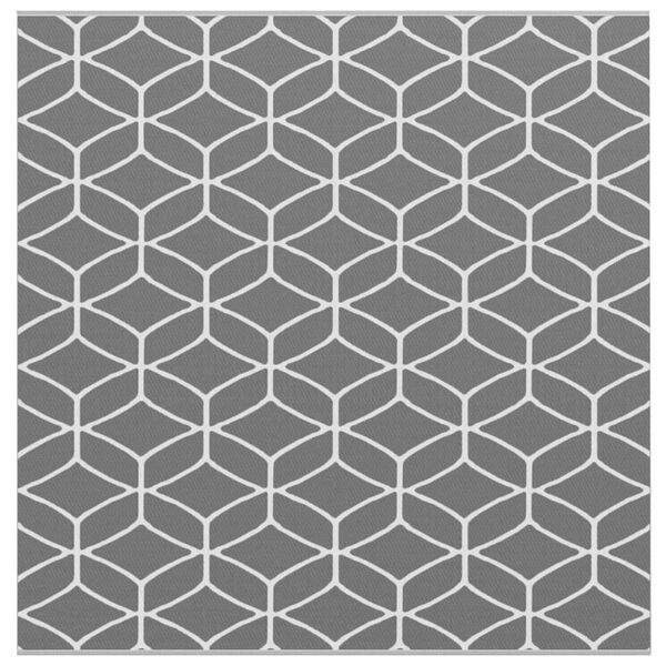 vidaXL Ulkokäyttöön tarkoitettu matto ARAKIL Harmaa ja valkoinen