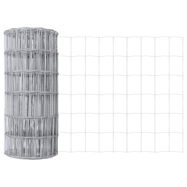 vidaXL Euroaita 0,6 x 50 m PVC-pintainen rauta