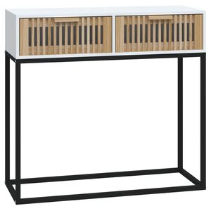 vidaXL Konsolip&ouml;yt&auml; valkoinen 80x30x75 cm tekninen puu ja rauta