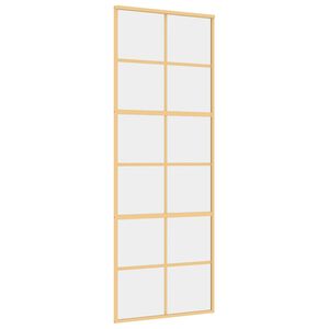 vidaXL Liukuovi kulta 76x205 cm kirkas ESG-lasi ja alumiini