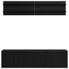 vidaXL TV-yksik&ouml;t Sein&auml;kiinnitett&auml;v&auml; 6 pcs Musta tammi Tekninen puu