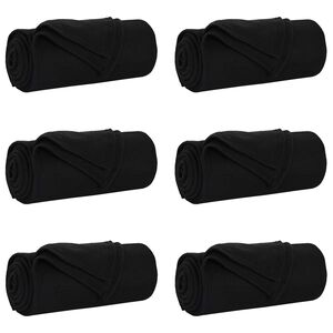 vidaXL Heittop&auml;&auml;llys 6 kpl Musta 270 x 240 cm 5.08 kg Fleese