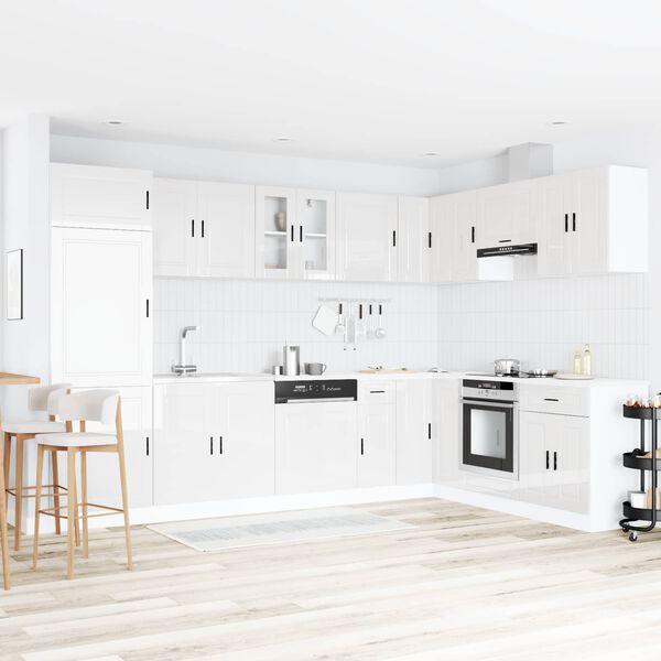 vidaXL Pesuallas-kaappi Porto Valkoinen 80 x 46 x 81,5 cm Tekninen puu