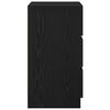 vidaXL yöpöytäkaapit 3 laatikolla 2 kpl musta 39x35x65 cm