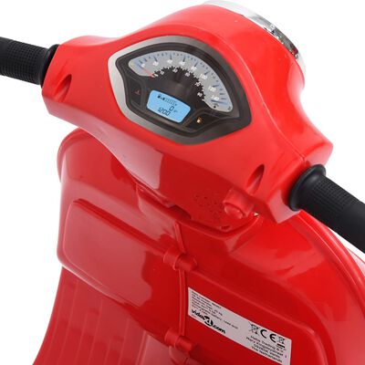vidaXL Sähkötoiminen lelumoottoripyörä Vespa GTS300 punainen