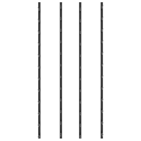 vidaXL Seinäkiinnitteinen viinipulloteline 72 pullolle 2 kpl rauta