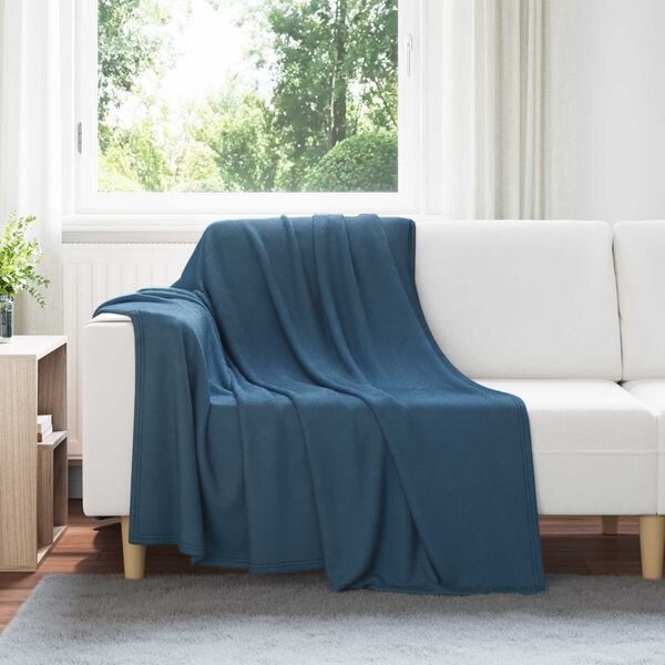 vidaXL Heittop&auml;&auml;llys 6 pcs Laivastonsininen 200 x 150 cm Fleese