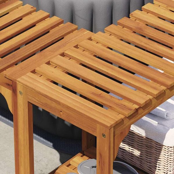 vidaXL Neliömäinen ulkona oleva porealtaan aitaus Ruskea 230 x 230 cm