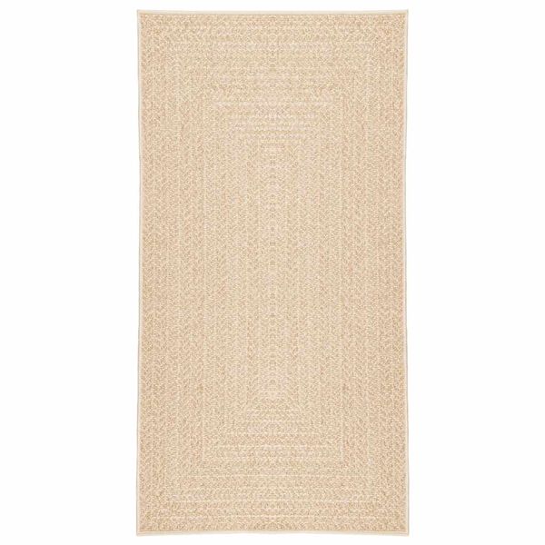 vidaXL Matto ZIZUR beige 60x110 cm juuttityyli sis&auml;- ja ulkok&auml;ytt&ouml;&ouml;n
