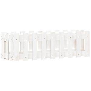 vidaXL Kukkalaatikko aitamuotoilu valkoinen 100x30x30 cm t&auml;ysi m&auml;nty