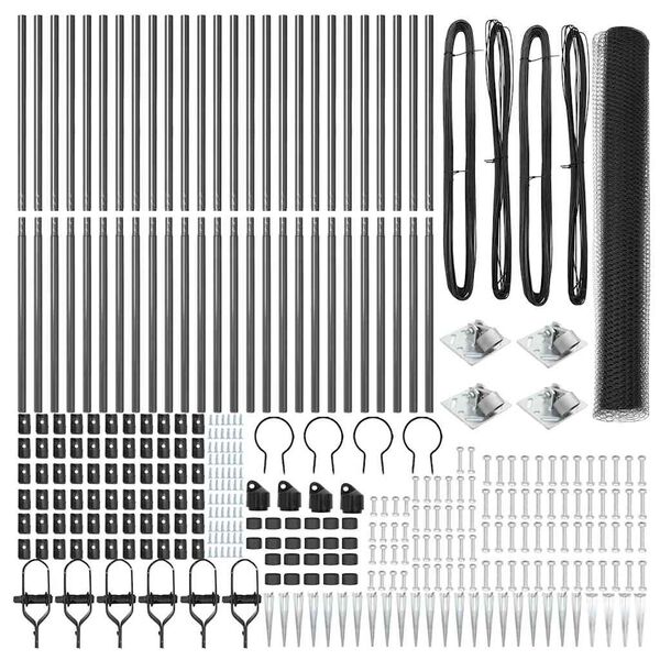 vidaXL Aitalatu Harmaa 50 x 1,2 m (25 mm verkko) Ter&auml;st&auml; ja PVC:t&auml;
