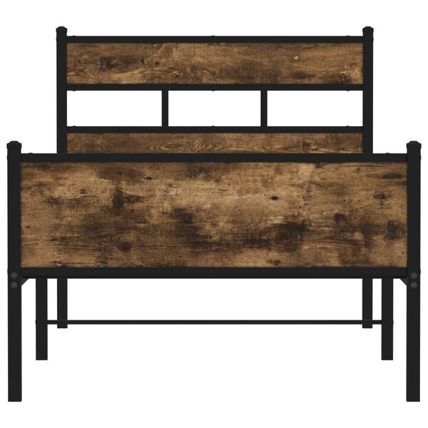 vidaXL S&auml;ngynrunko ilman patjaa savutammi 107x200 cm tekninen puu