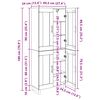 vidaXL Korkea kaappi 2 pcs Artisan tammi Tekninen puu