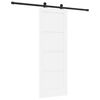 vidaXL Liukuovi Valkoinen ja musta 73,5 x 198,5 cm Massiivinen m&auml;nty