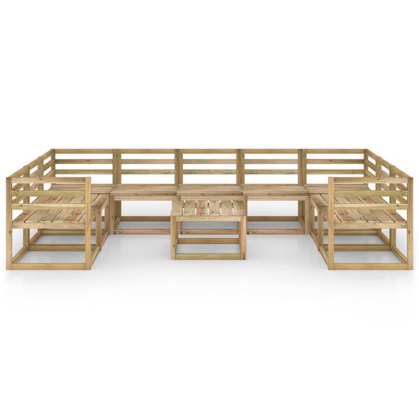 vidaXL 10-osainen Puutarhasohvasarja viherkyll&auml;stetty m&auml;nty