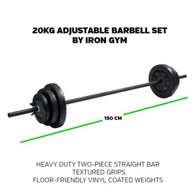 Iron Gym Säädettävä levytankosarja 20 kg IRG034