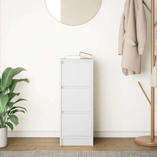 vidaXL Senkki valkoinen 29,5x34x76 cm tekninen puu