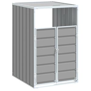 vidaXL Roskalaatikon s&auml;ilytystila yhdelle harmaa 72x81x115 cm ter&auml;s