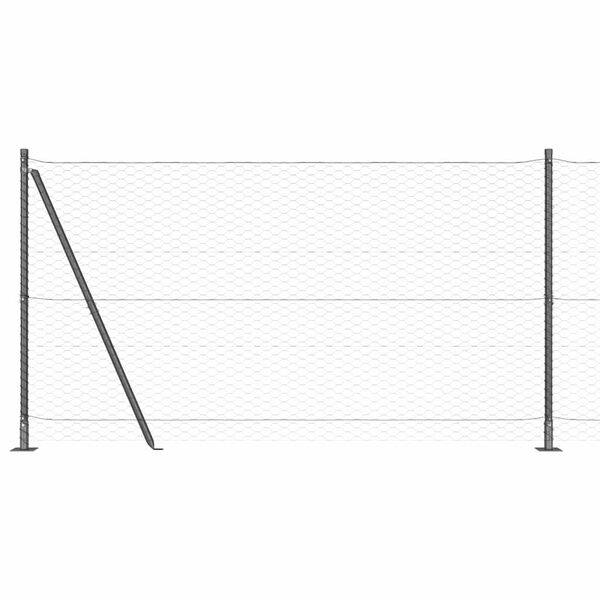 vidaXL Aitalatu Harmaa 50 x 1,2 m (36 mm verkko) Ter&auml;st&auml; ja PVC:t&auml;