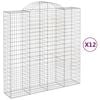 vidaXL Kaarevat kivikorit 12 kpl 200x50x200/220 cm galvanoitu rauta