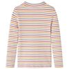 Lasten pitk&auml;hihainen T-paita lyhyt poolokaulus ecru 104