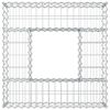 vidaXL Gabion Kohotettu Peti Hopea 80 x 80 x 12 cm Galvanoitu ter&auml;s