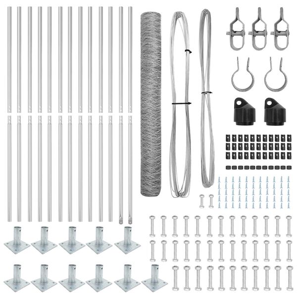 vidaXL Aitalatu Hopea 25 x 0,8 m (50 mm verkko) Ter&auml;s
