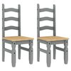 vidaXL Ruokatuolit 2 kpl Corona harmaa 42x47x107 cm t&auml;ysi m&auml;nty
