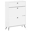 vidaXL Kenk&auml;kaappi BREDA 78 x 24 x 103 cm Tekninen puu valkoinen