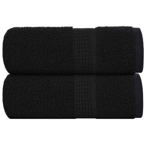 vidaXL Pesupyyhkeet SAMPAKKO 2 kpl musta 30x30 cm 360 gsm