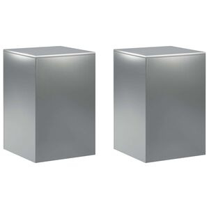 vidaXL Kasviteline 2 pcs Hopea 40 x 40 x 60 cm Ruostumaton ter&auml;s