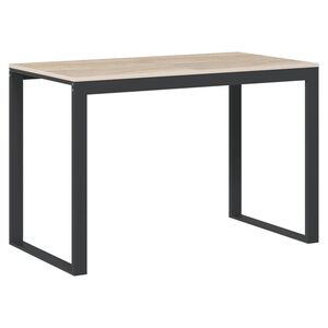 vidaXL Tietokonep&ouml;yt&auml; musta ja tammi 110x60x73 cm lastulevy