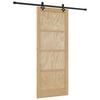 vidaXL Liukuovi Luonnollinen ja musta 86 x 211 cm T&auml;ysi m&auml;nty