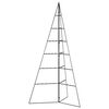 vidaXL Metallinen koristejoulukuusi musta 140 cm